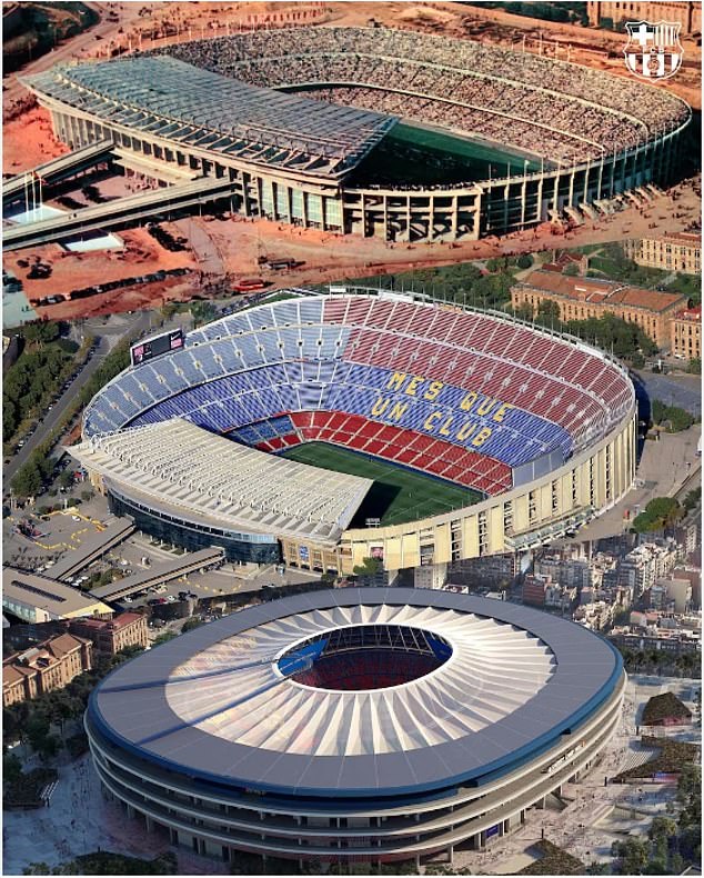 Lộ diện hình ảnh tuyệt đẹp bộ mặt mới sân Nou Camp 1,25 tỉ bảng- Ảnh 3.