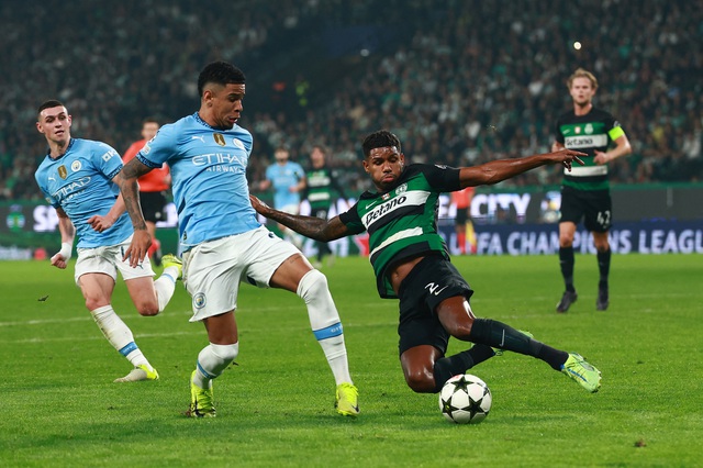 Champions League: "Quái kiệt" Gyokeres lập hat-trick, Sporting vùi dập Man City - Ảnh 3.